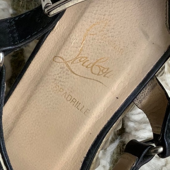 Christian Louboutin Black Espadrilles with Studded Detailing - Picture 4 of 4